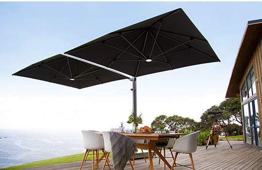 Shadowspec Unity Duo Canopy Umbrellas With Lights Shadowspec Unity Duo Canopy Umbrellas With Lights